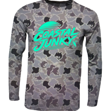 Coastal Junky - Gray Camo - Seafoam Design - Performance Coastal Junky - Gray Camo - Seafoam Design - Performance