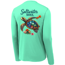 Glass Turtle - Seafoam - Performance Glass Turtle - Seafoam - Performance